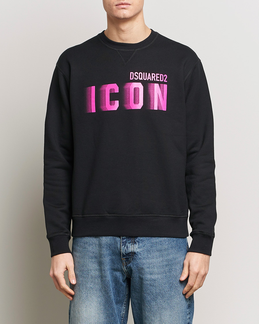 Herren | Dsquared2 | Dsquared2 | Cool Fit Icon Blur Crew Neck Sweatshirt Black