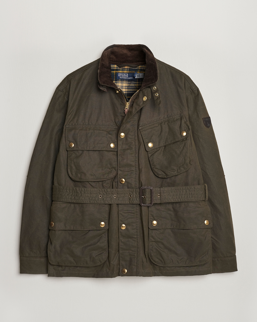 Herren | Jacken | Polo Ralph Lauren | Waxed Field Jacket Oil Cloth Green