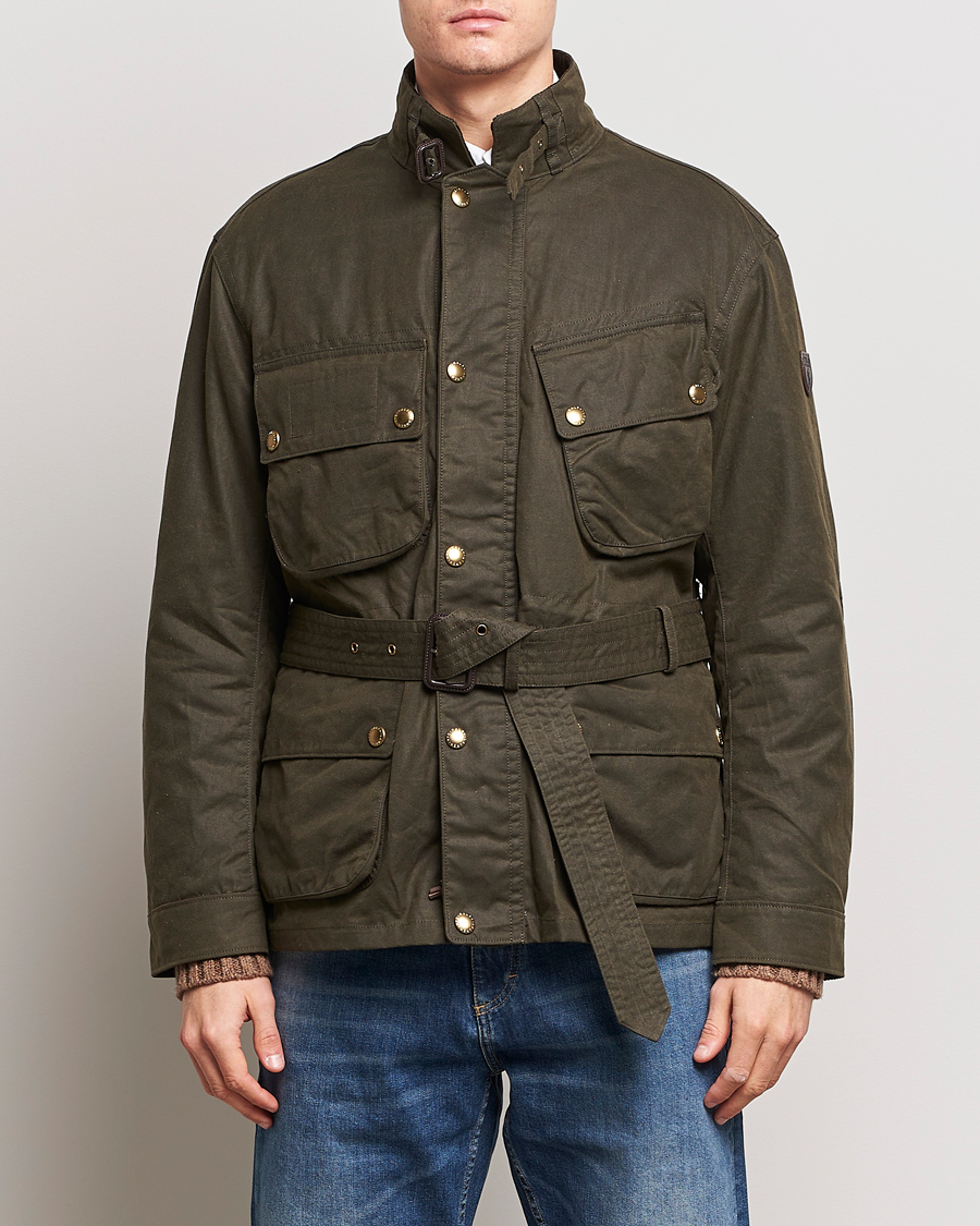 Herren |  | Polo Ralph Lauren | Waxed Field Jacket Oil Cloth Green