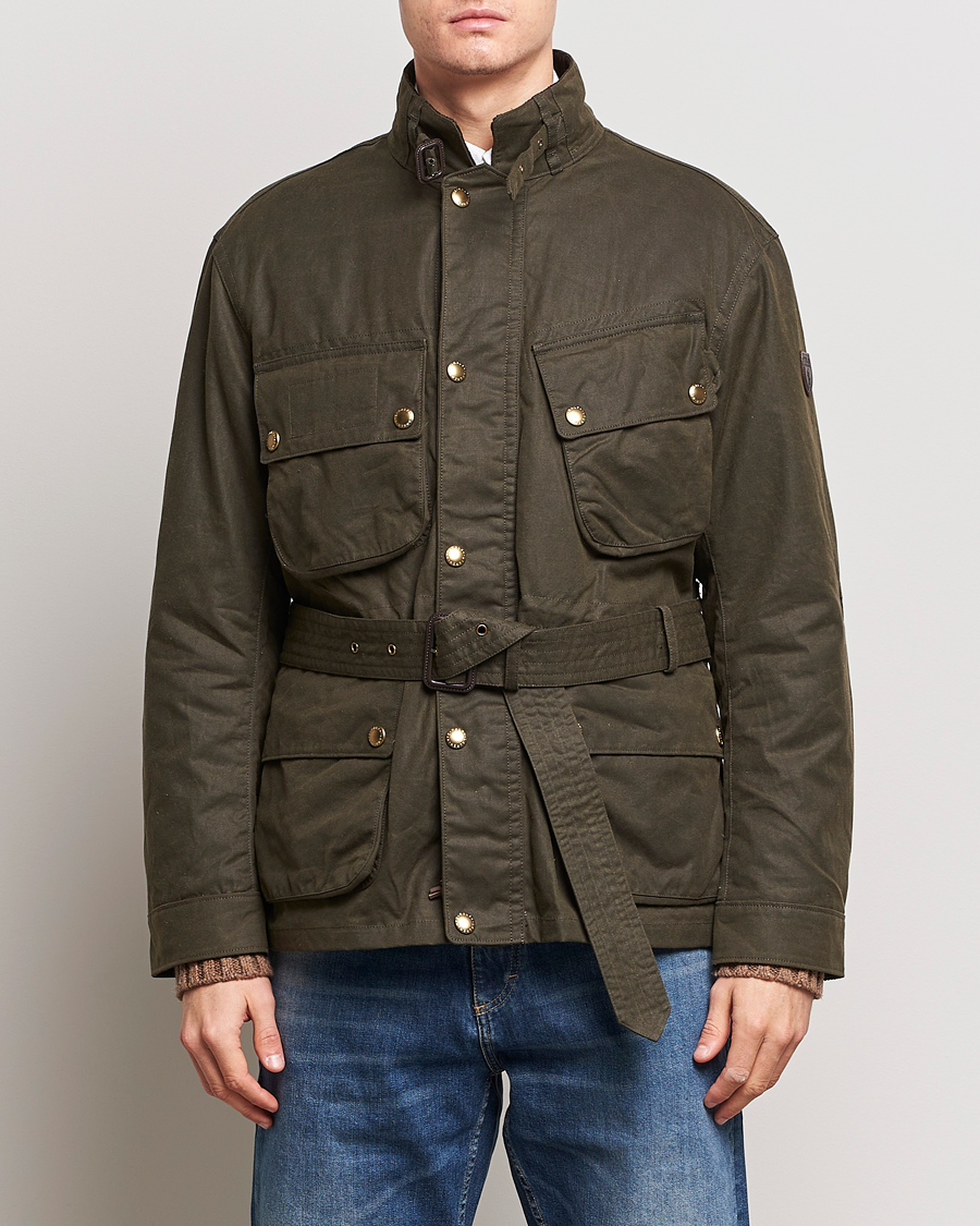 Herren | Jacken | Polo Ralph Lauren | Waxed Field Jacket Oil Cloth Green