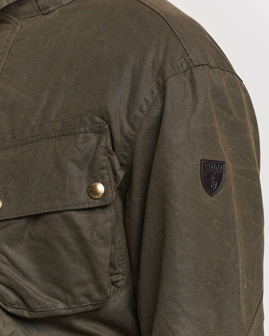 Herren | Jacken | Polo Ralph Lauren | Waxed Field Jacket Oil Cloth Green