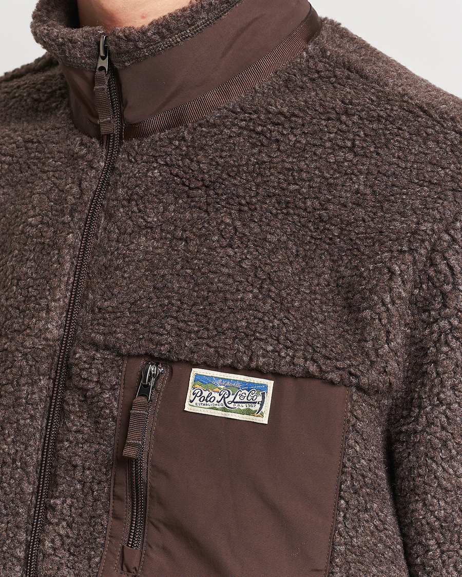 Herren | Jacken | Polo Ralph Lauren | Hi-Pile Fleece Full-Zip Jacket Dark Beech