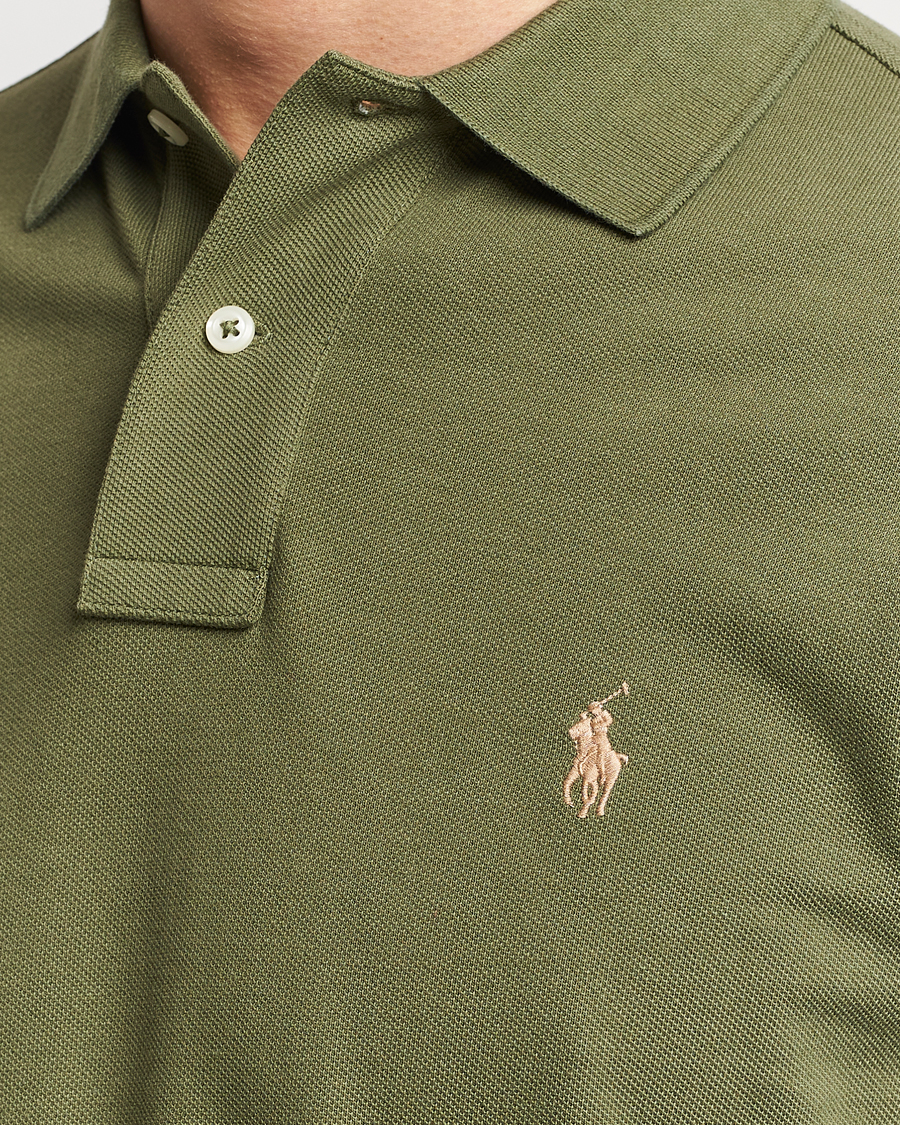 Herren | Pullover | Polo Ralph Lauren | Custom Slim Fit Long Sleeve Polo Dark Sage