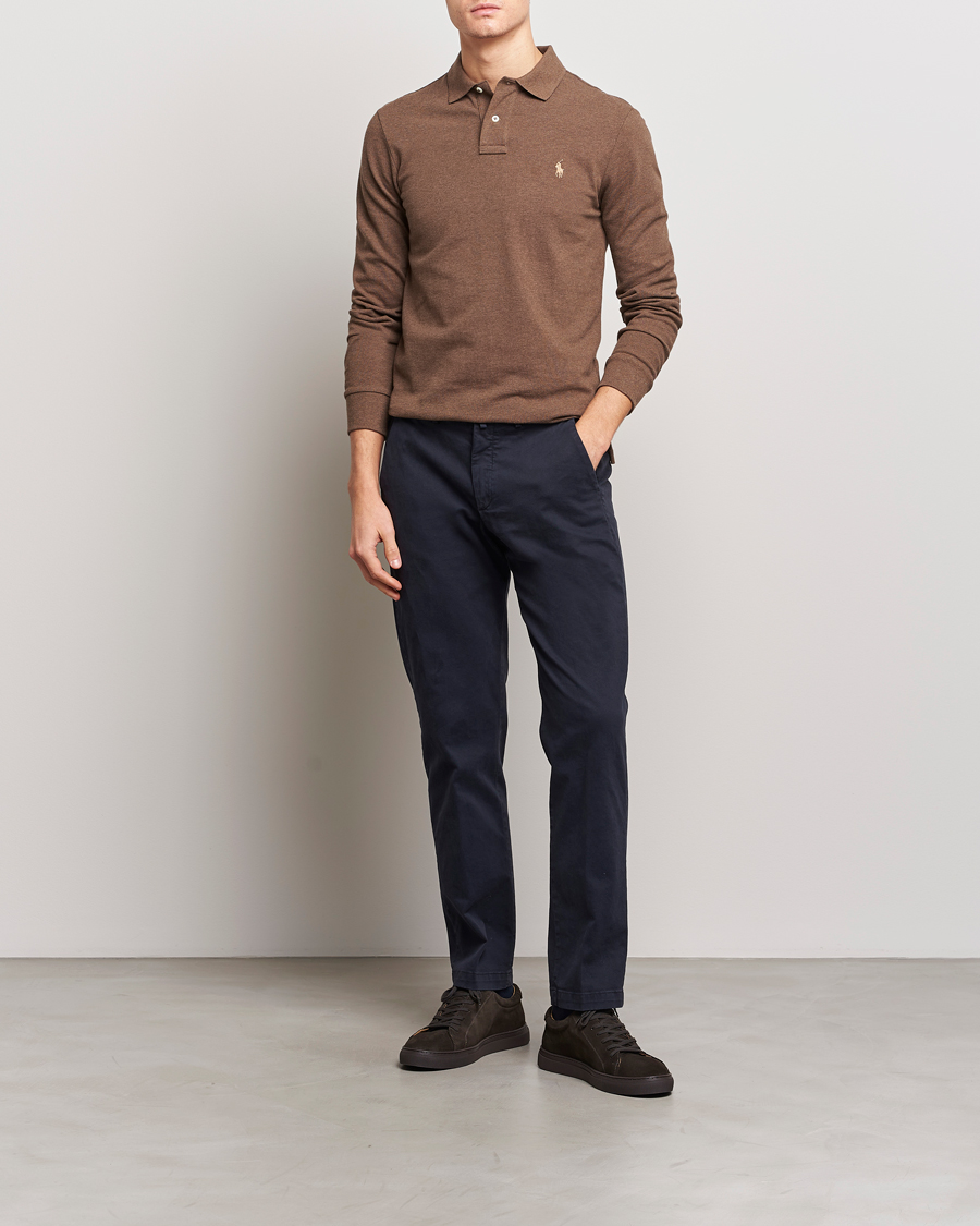 Herren | Pullover | Polo Ralph Lauren | Slim Fit Long Sleeve Polo Cedar Heather