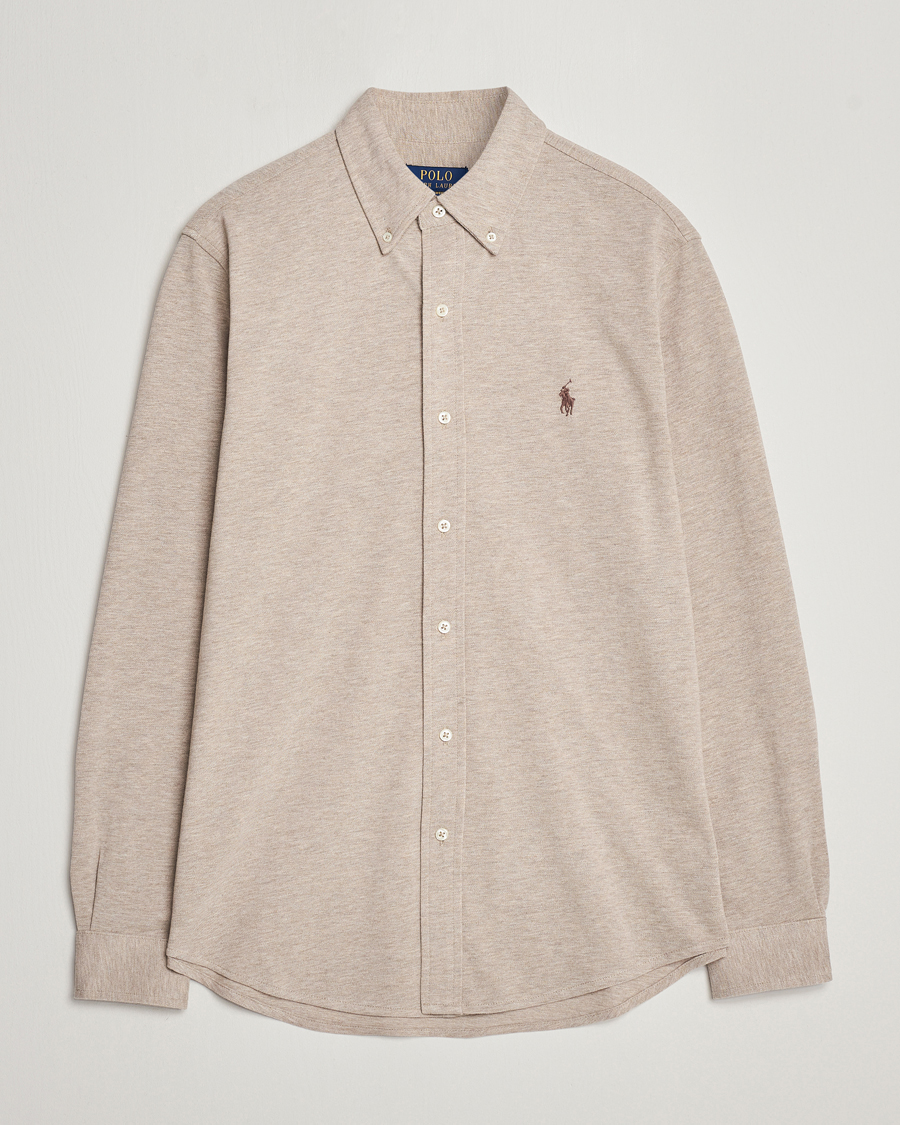 Herren | Hemden | Polo Ralph Lauren | Featherweight Mesh Shirt Tuscan Beige Heather