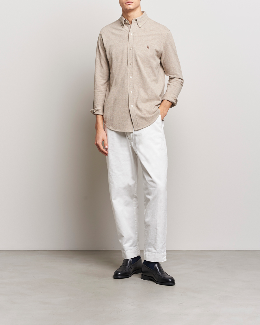 Herren | Hemden | Polo Ralph Lauren | Featherweight Mesh Shirt Tuscan Beige Heather