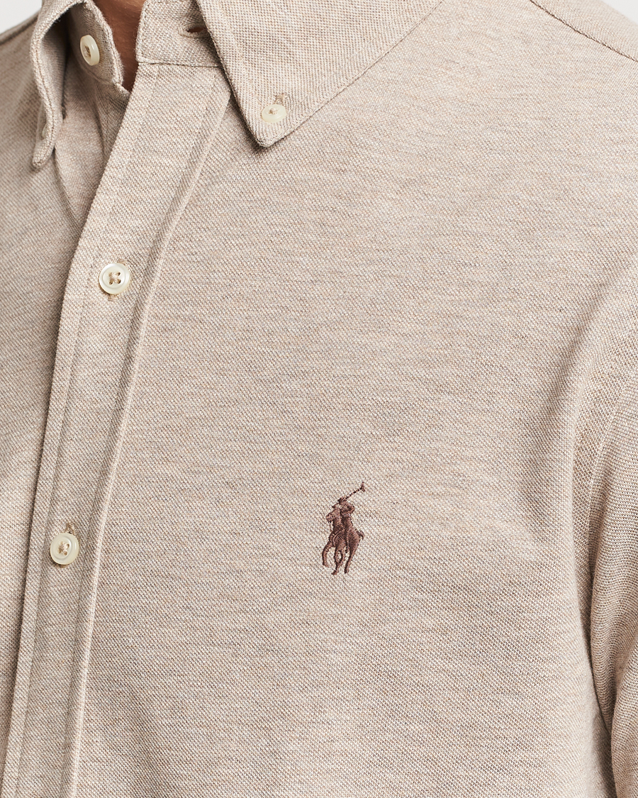 Herren | Hemden | Polo Ralph Lauren | Featherweight Mesh Shirt Tuscan Beige Heather