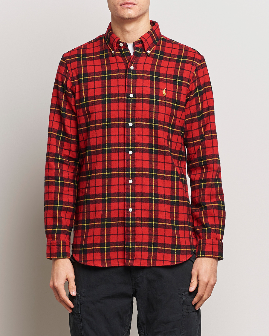 Herren | Flannellhemden | Polo Ralph Lauren | Lunar New Year Flannel Checked Shirt Red/Black