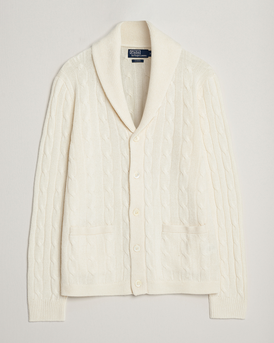 Herren | Pullover | Polo Ralph Lauren | Cashmere Cable Shawl Collar Cardigan Cream