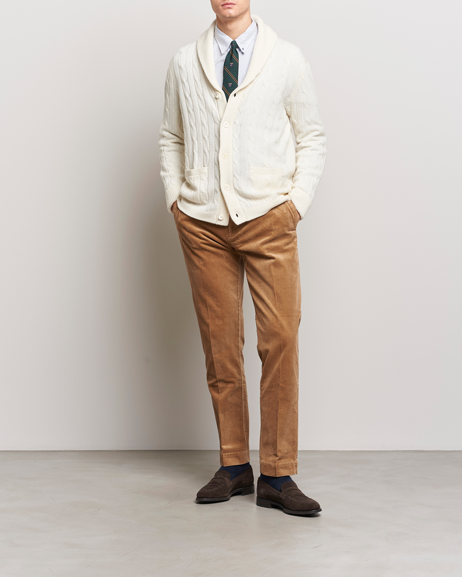Herren | Pullover | Polo Ralph Lauren | Cashmere Cable Shawl Collar Cardigan Cream