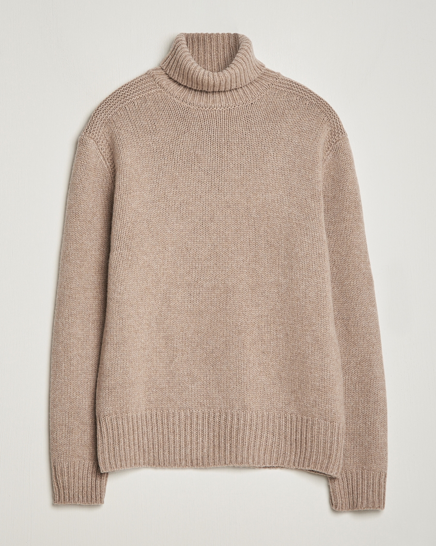 Herren | Pullover | Polo Ralph Lauren | Wool/Cashmere Knitted Rollneck Oak Brown Heather