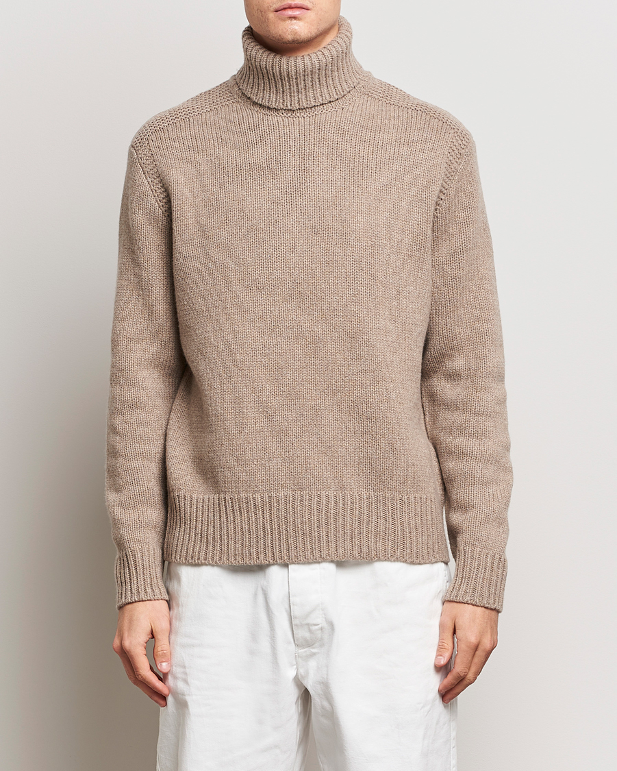 Herren | Pullover | Polo Ralph Lauren | Wool/Cashmere Knitted Rollneck Oak Brown Heather
