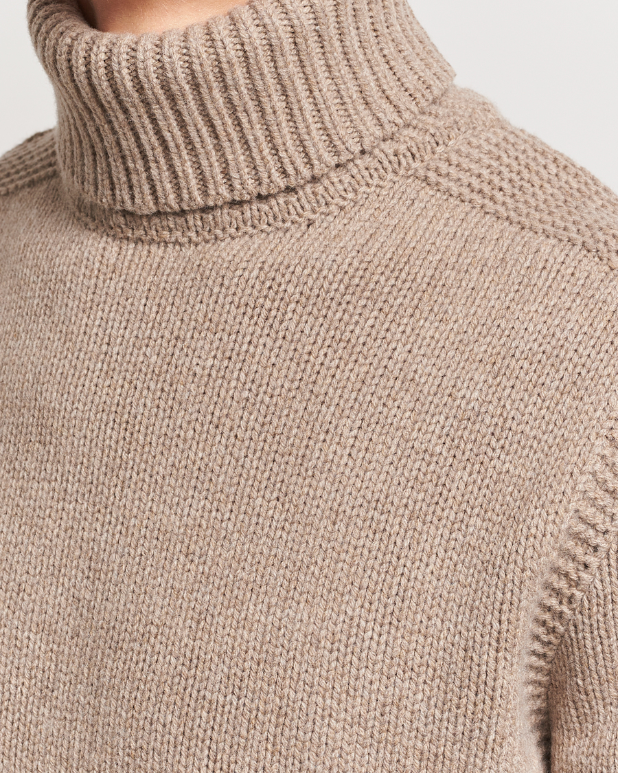 Herren | Pullover | Polo Ralph Lauren | Wool/Cashmere Knitted Rollneck Oak Brown Heather