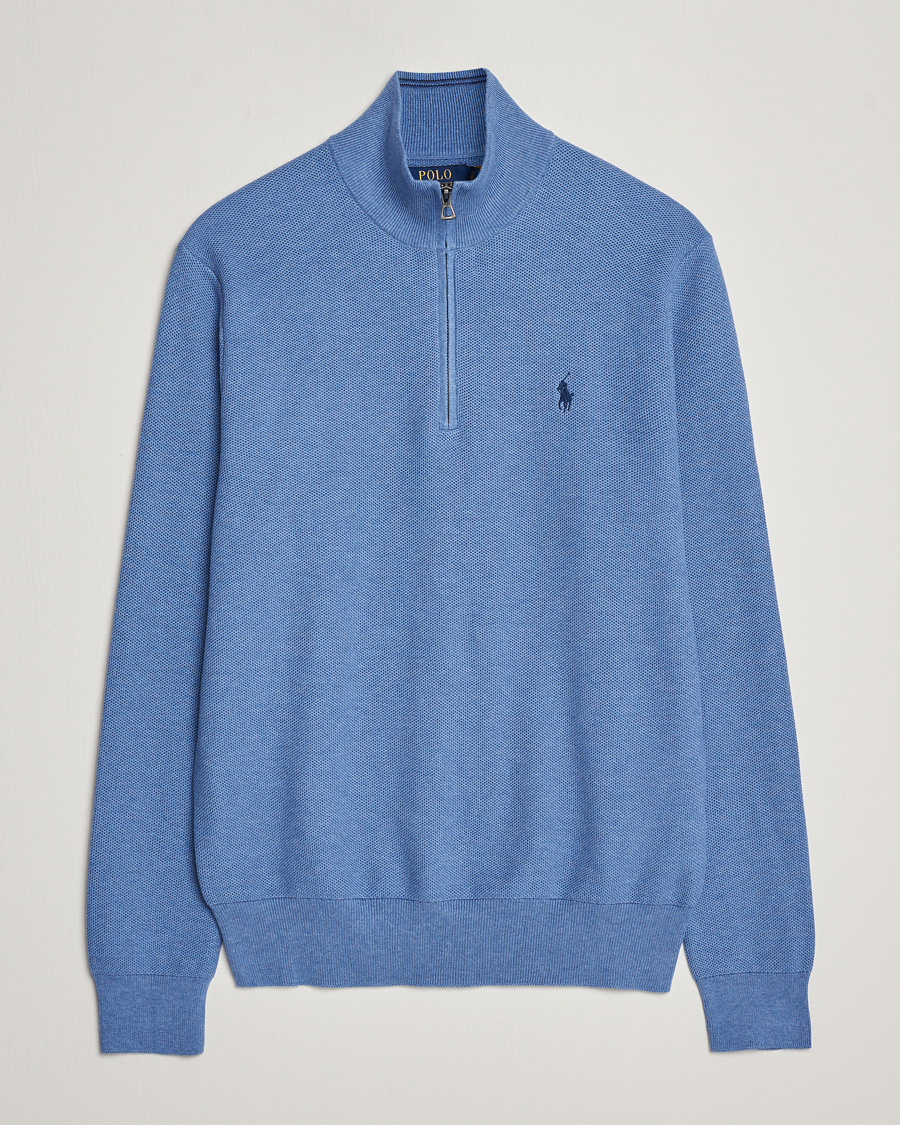 Herren | Pullover | Polo Ralph Lauren | Textured Half-Zip Blue Heather
