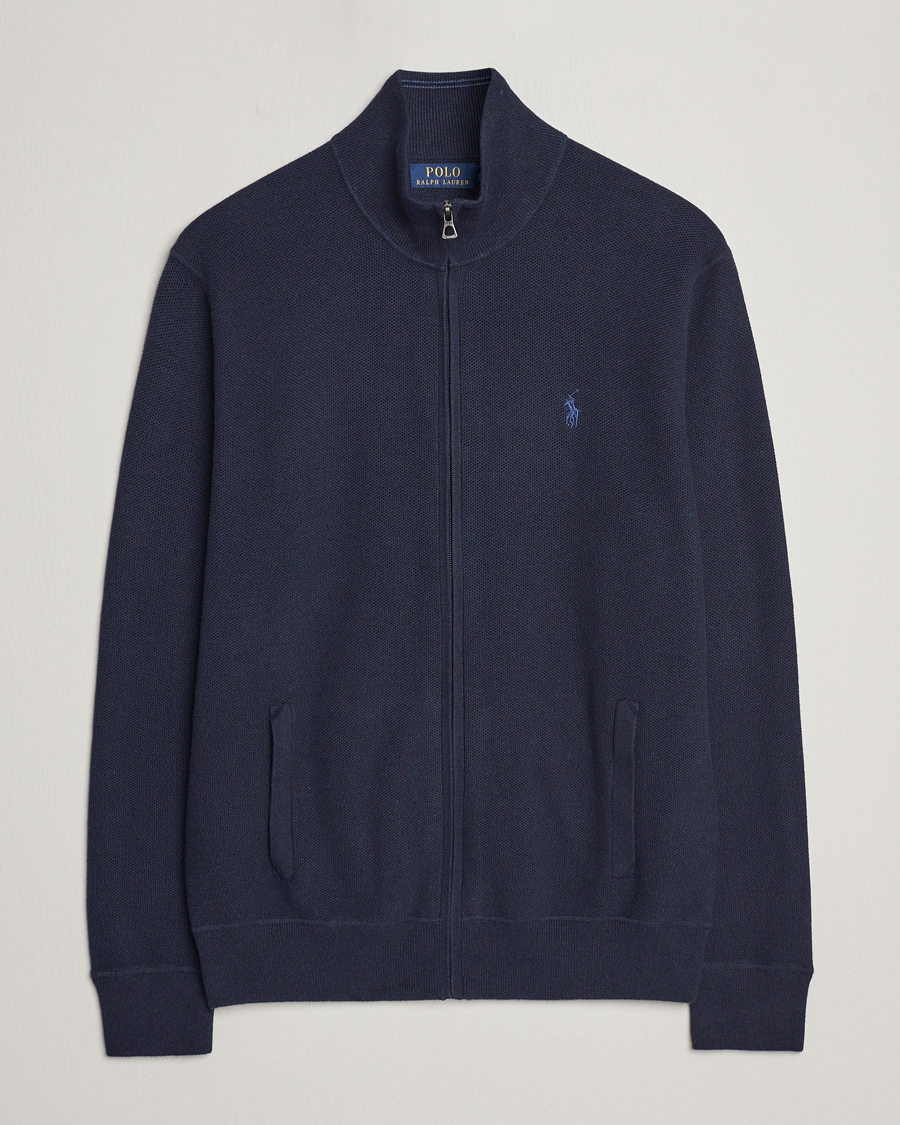 Herren | Pullover | Polo Ralph Lauren | Textured Full-Zip Navy Heather