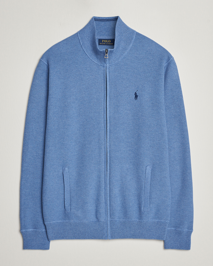 Herren | Pullover | Polo Ralph Lauren | Textured Full-Zip Blue Stone Heather