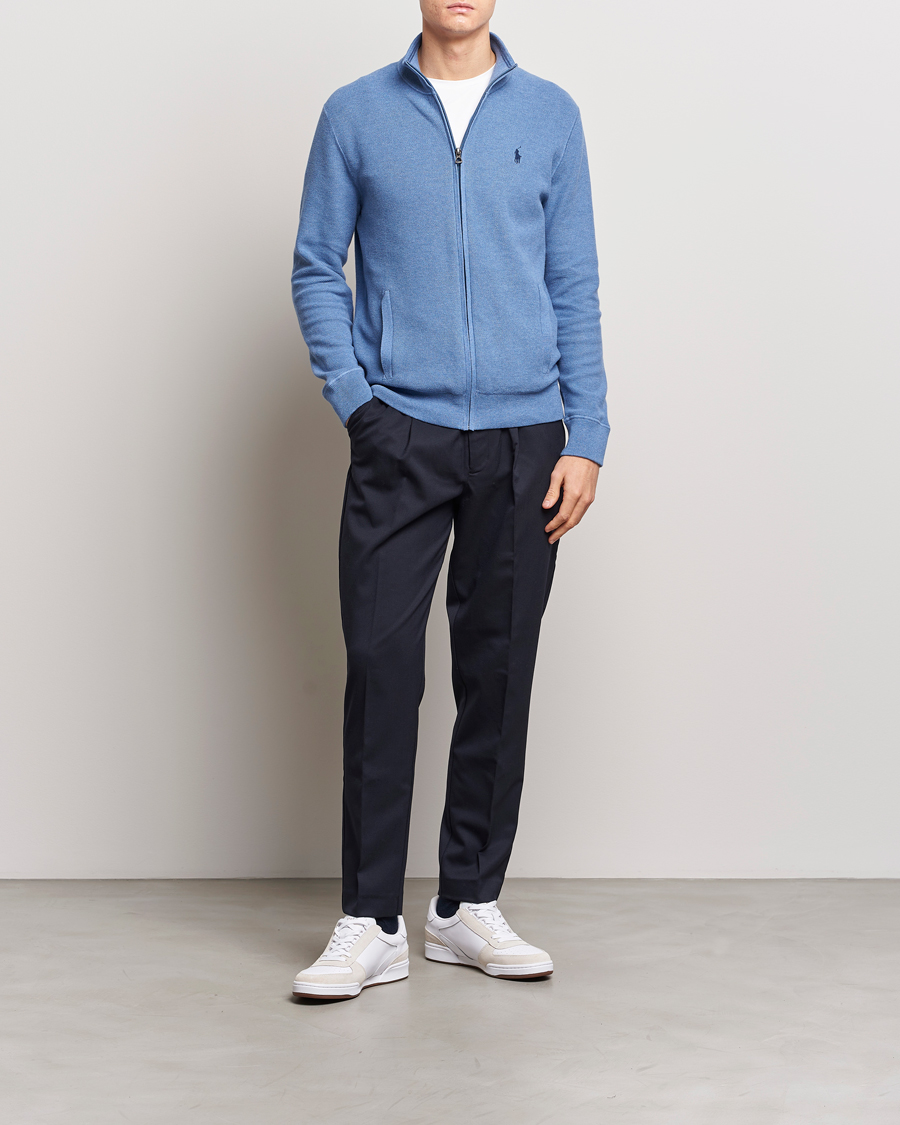 Herren | Pullover | Polo Ralph Lauren | Textured Full-Zip Blue Stone Heather