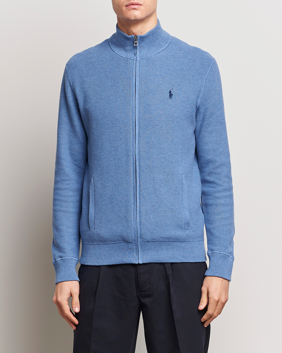 Herren | Pullover | Polo Ralph Lauren | Textured Full-Zip Blue Stone Heather