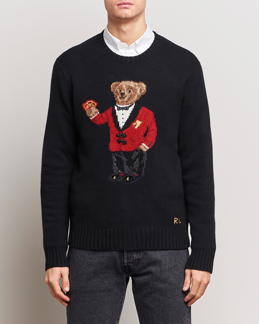 Herren | Pullover | Polo Ralph Lauren | Lunar New Year Wool Knitted Bear Sweater Black