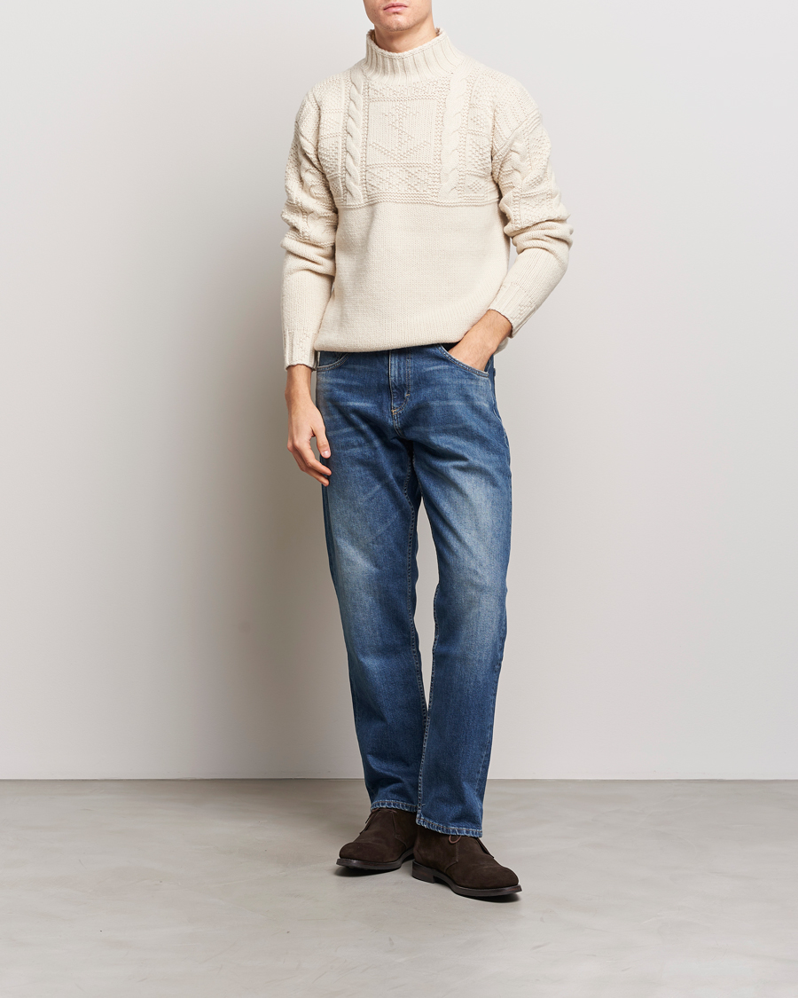 Herren | Pullover | Polo Ralph Lauren | Wool Knitted Aran Rollneck Cream