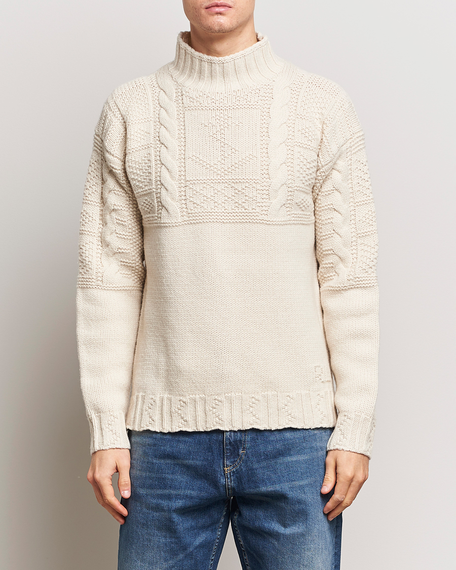 Herren | Pullover | Polo Ralph Lauren | Wool Knitted Aran Rollneck Cream