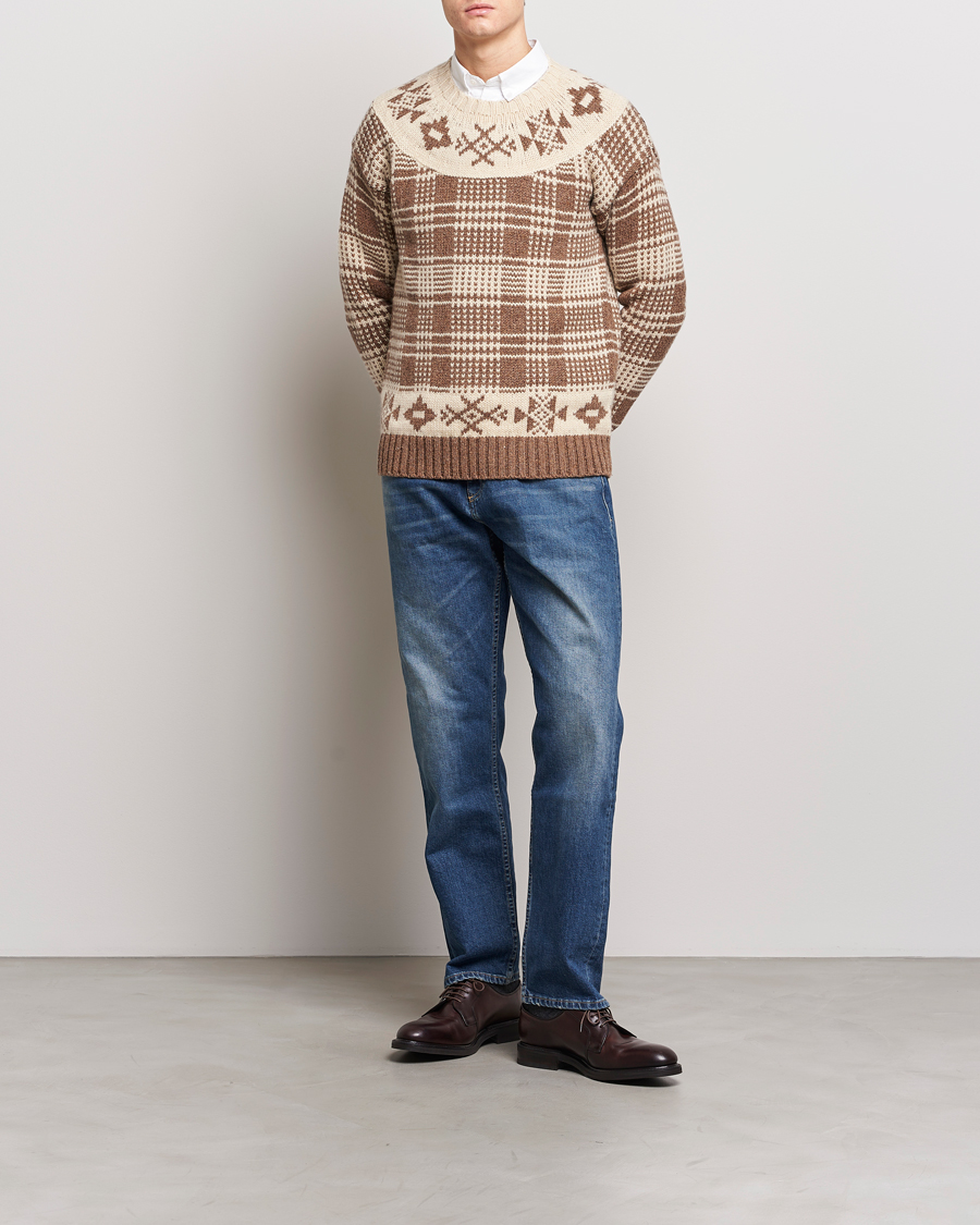 Herren | Pullover | Polo Ralph Lauren | Wool Knitted Crew Neck Sweater Medium Brown