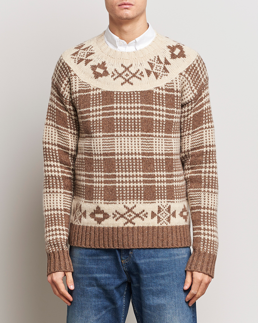 Herren | Pullover | Polo Ralph Lauren | Wool Knitted Crew Neck Sweater Medium Brown