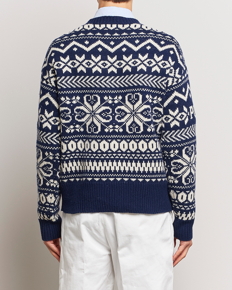 Herren | Pullover | Polo Ralph Lauren | Wool Knitted Snowflake Crew Neck Bright Navy