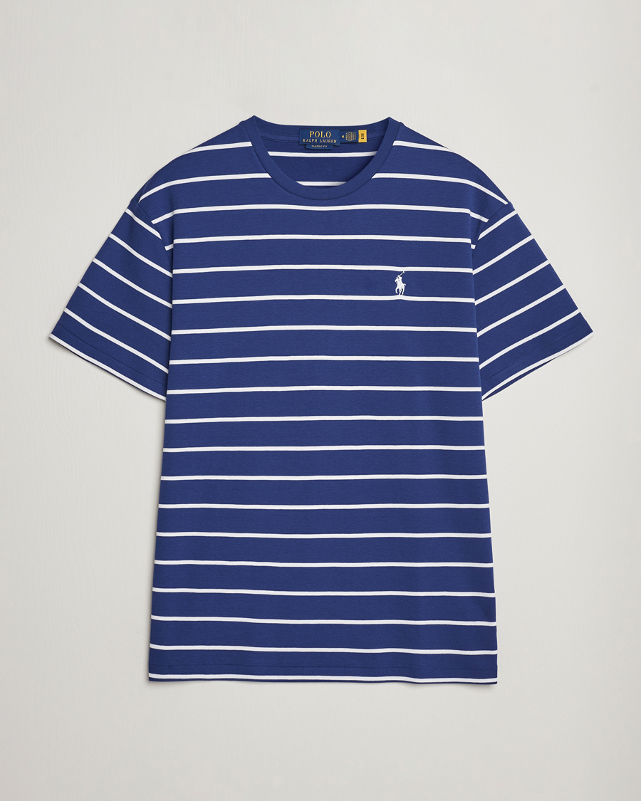 Herren | T-Shirts | Polo Ralph Lauren | Striped Crew Neck T-Shirt Blue/White