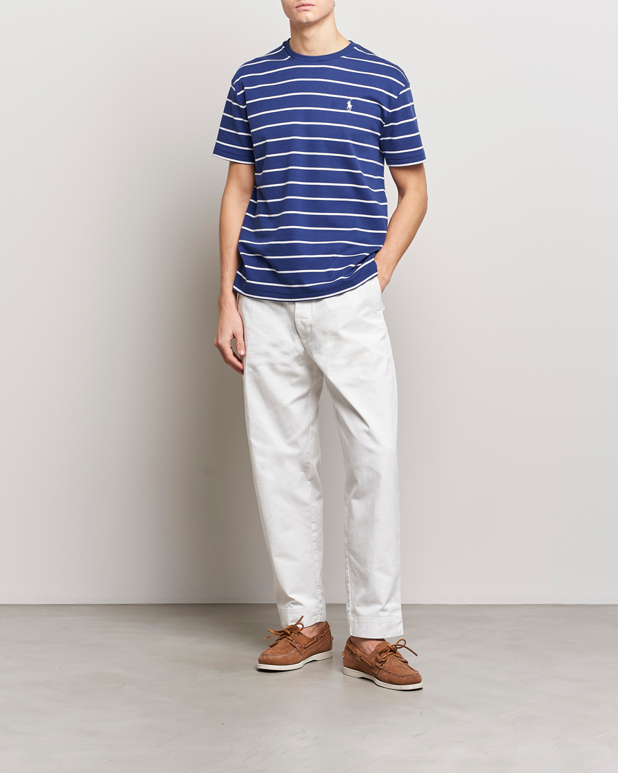 Herren | T-Shirts | Polo Ralph Lauren | Striped Crew Neck T-Shirt Blue/White
