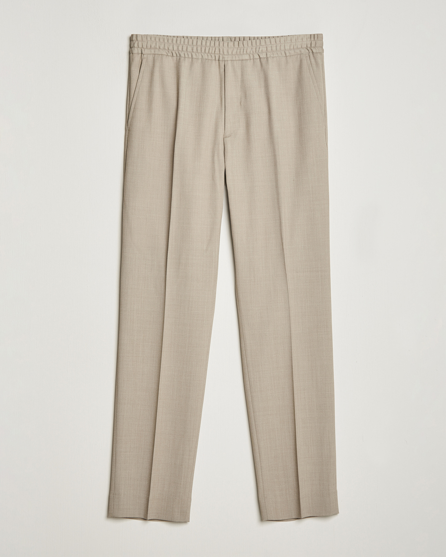 Herren | Hosen | Filippa K | Relaxed Terry Wool Trousers Sage Melange