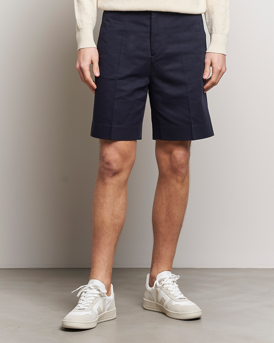 Herren | Kategorie | Filippa K | Cotton/Linen Shorts Navy