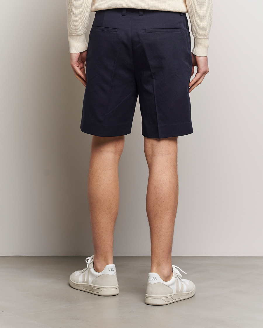 Herren | Shorts | Filippa K | Cotton/Linen Shorts Navy