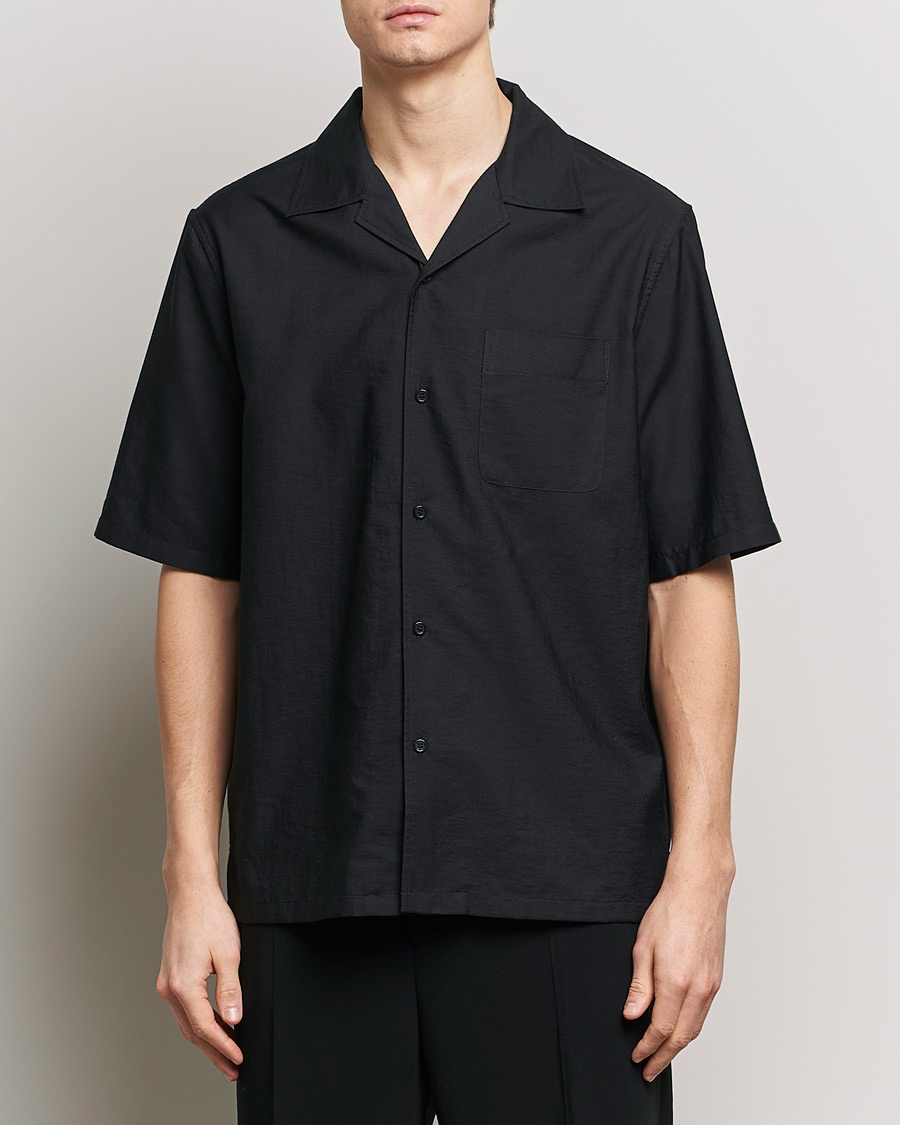 Herren | Kurzarmhemden | Filippa K | Resort Short Sleeve Shirt Black