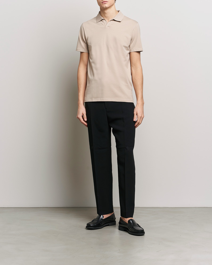 Herren | Poloshirts | Filippa K | Soft Lycra Polo T-Shirt Light Taupe