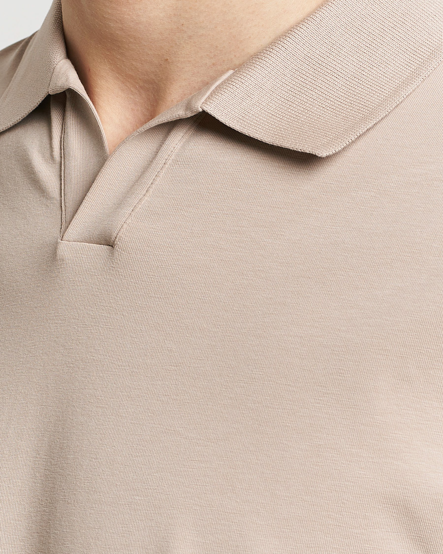 Herren | Poloshirts | Filippa K | Soft Lycra Polo T-Shirt Light Taupe