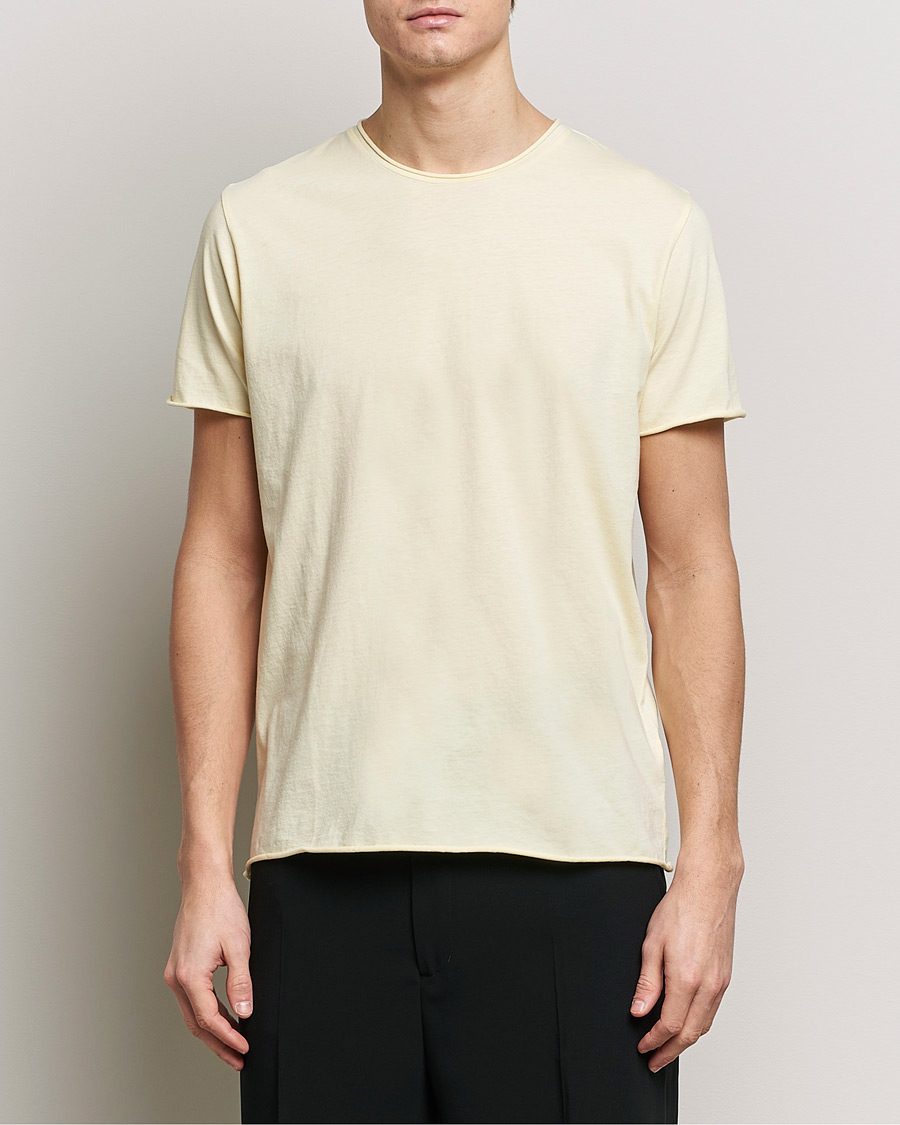 Herren | T-Shirts | Filippa K | Roll Neck Crew Neck T-Shirt Soft Yellow