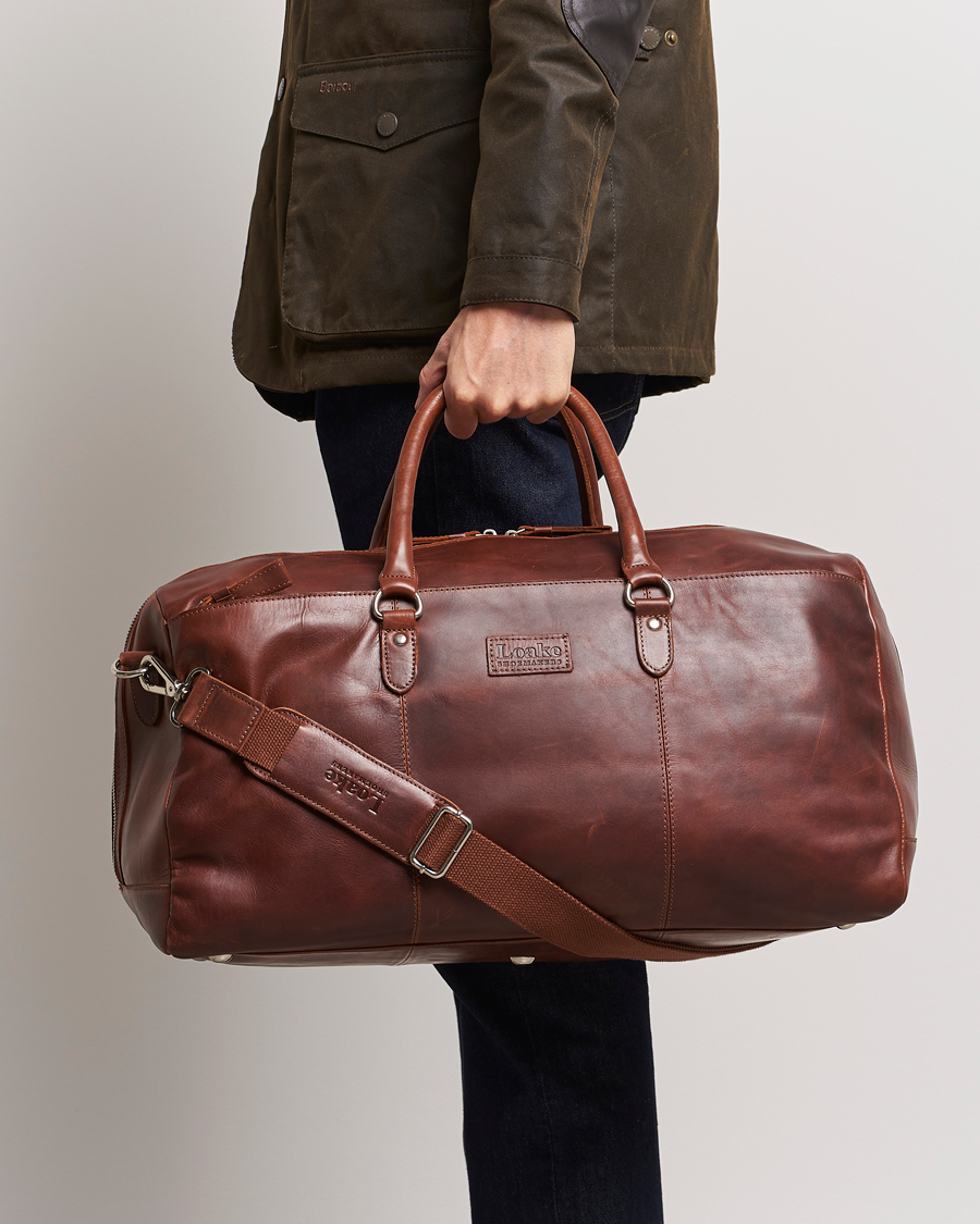 Herren | Loake 1880 Norfolk Leather Travel Bag Cedar | Loake 1880 | Norfolk Leather Travel Bag Cedar