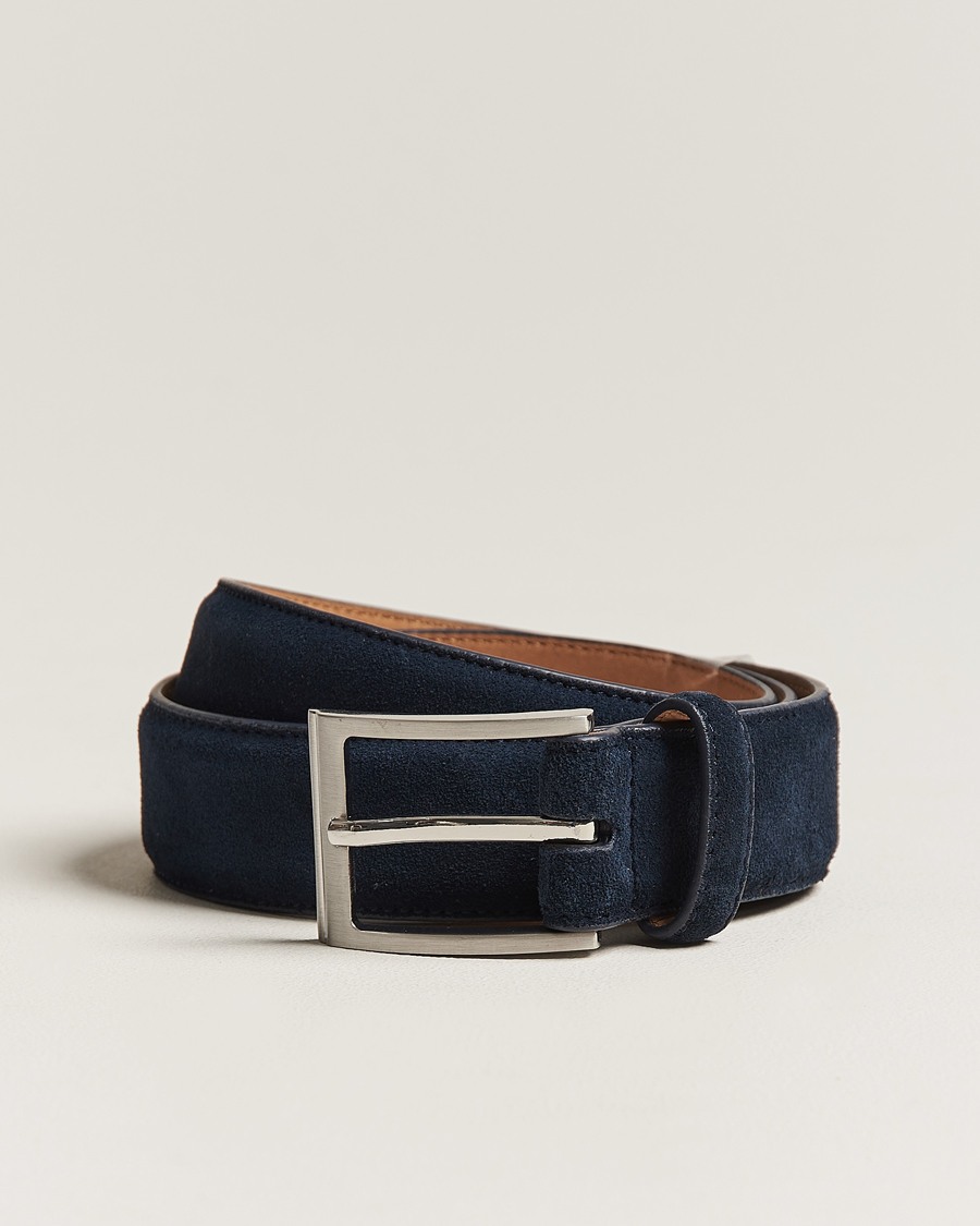 Herren | Gürtel | Loake Shoemakers | William Suede Belt Navy