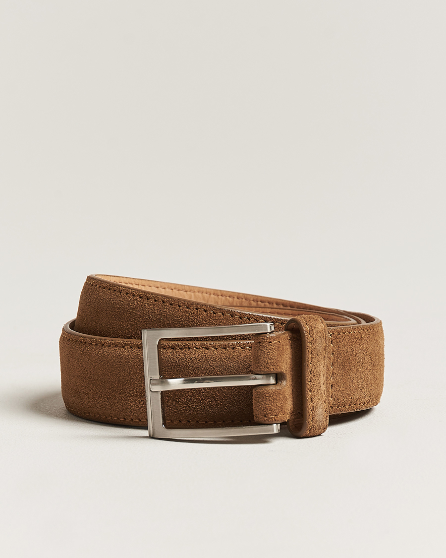 Herren | Gürtel | Loake 1880 | William Suede Belt Tan
