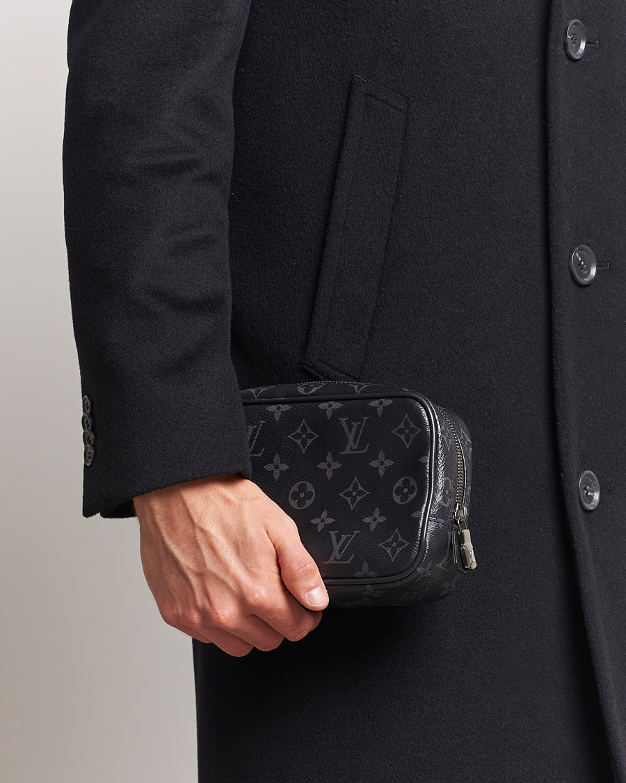 Herren | Louis Vuitton Pre-Owned Toiletry Bag PM Monogram Eclipse | Louis Vuitton Pre-Owned | Toiletry Bag PM Monogram Eclipse