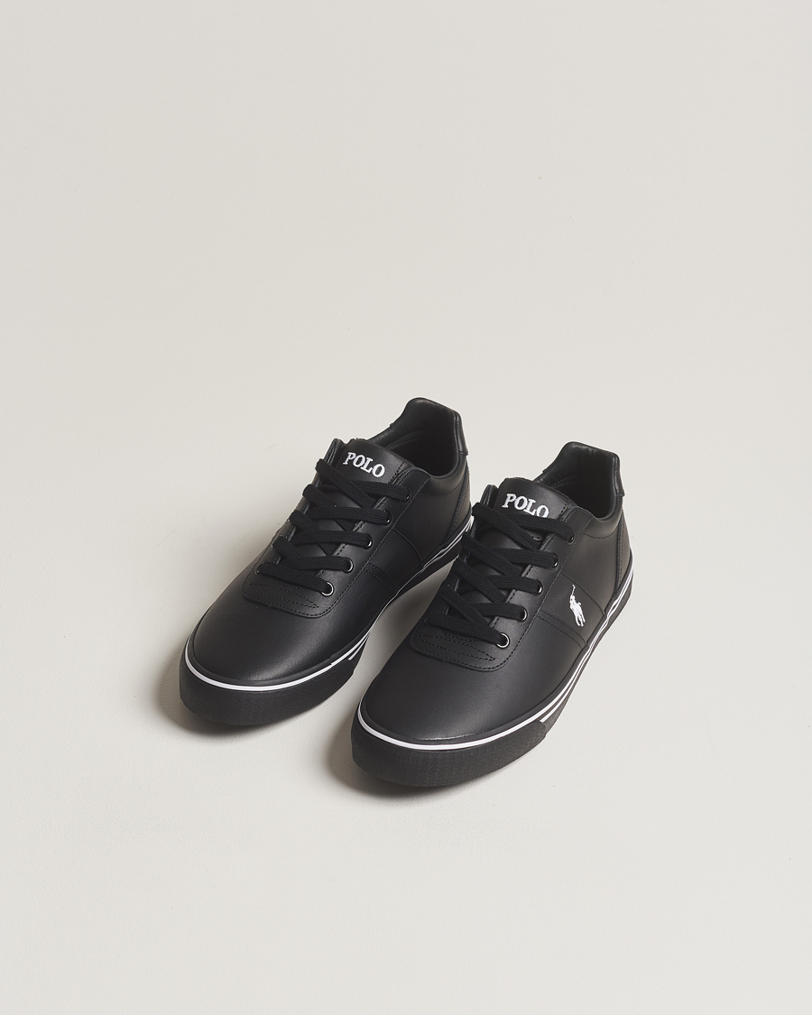Herren | Schwarze Sneakers | Polo Ralph Lauren | Hanford Leather Sneaker Black