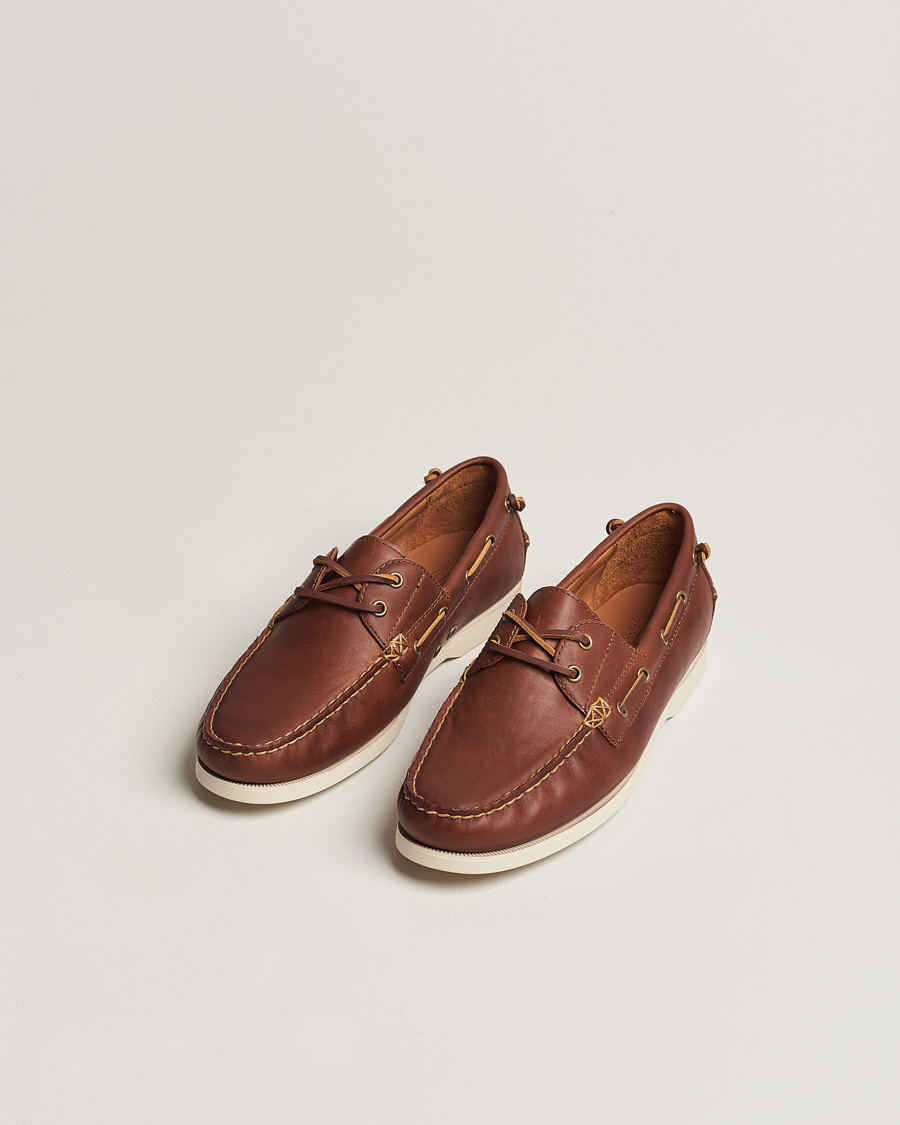 Herren | Alla produkter | Polo Ralph Lauren | Merton Leather Boat Shoe Tan