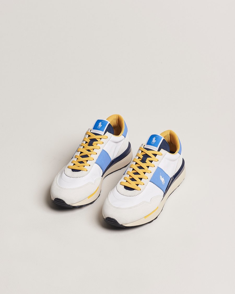 Herren | Weiße Sneakers | Polo Ralph Lauren | Train 89 Running Sneaker White/Blue/Yellow
