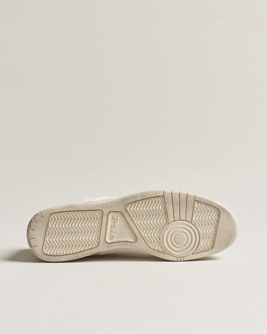 Herren | Polo Ralph Lauren Court Luxury Leather/Suede Sneaker White | Polo Ralph Lauren | Court Luxury Leather/Suede Sneaker White