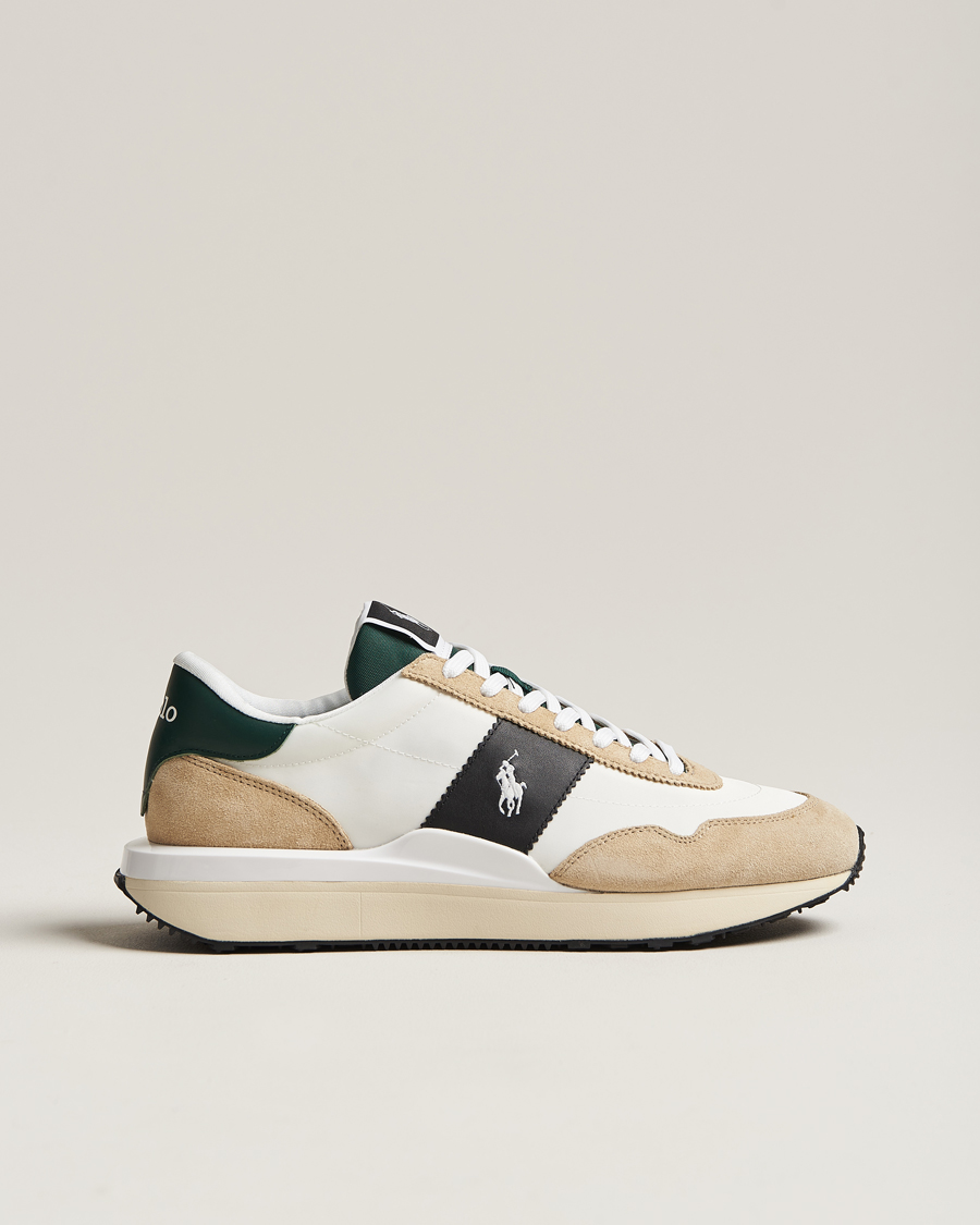 Herren | Polo Ralph Lauren Train 89 Running Sneaker Suede/Mesh White | Polo Ralph Lauren | Train 89 Running Sneaker Suede/Mesh White