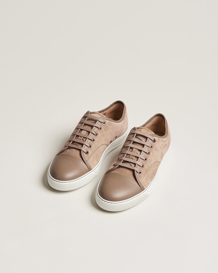 Herren | Lanvin Nappa Cap Toe Sneaker Beige | Lanvin | Nappa Cap Toe Sneaker Beige