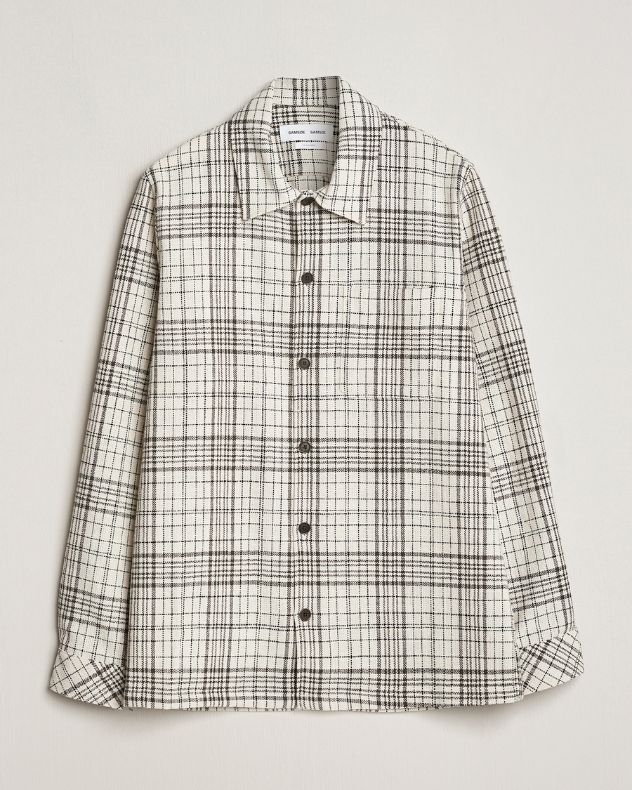 Herren | Hemden | Samsøe Samsøe | Taka Checked Overshirt Dusty Olive/White