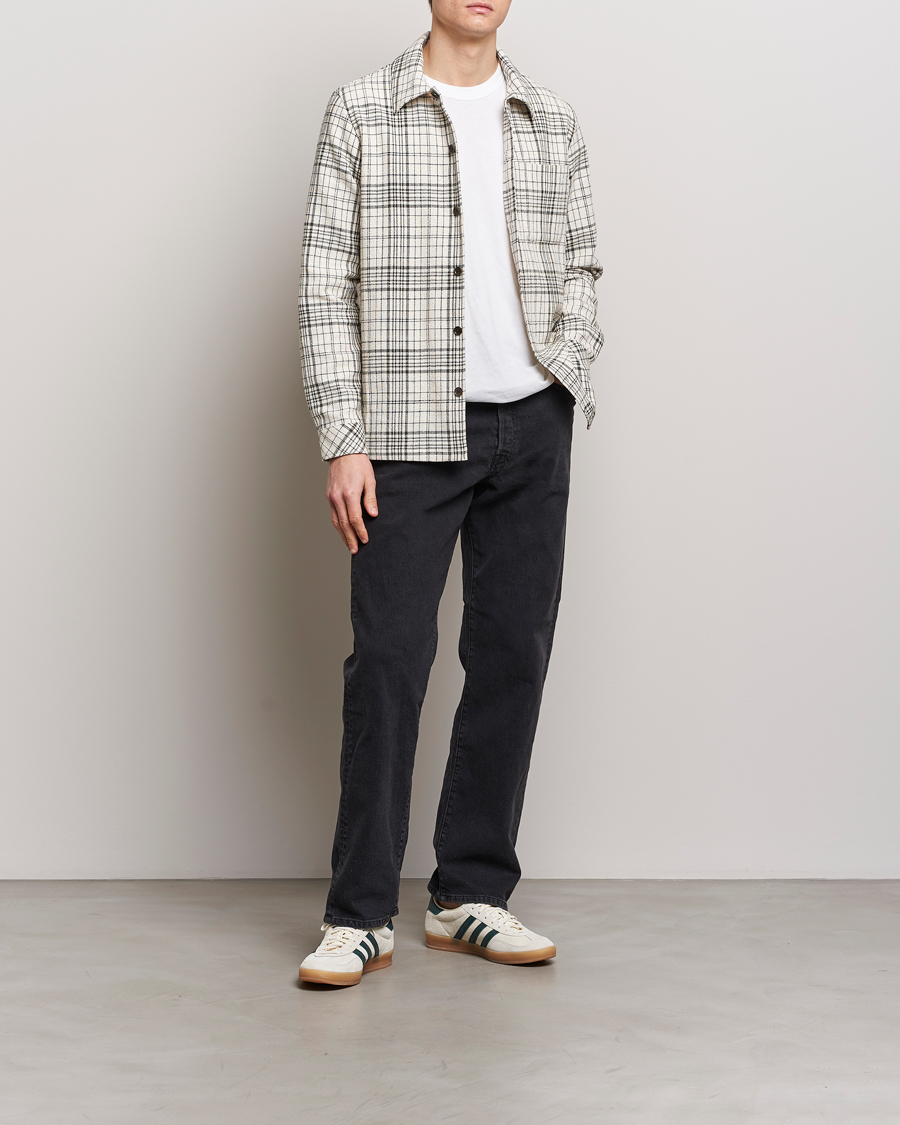 Herren | Hemden | Samsøe Samsøe | Taka Checked Overshirt Dusty Olive/White