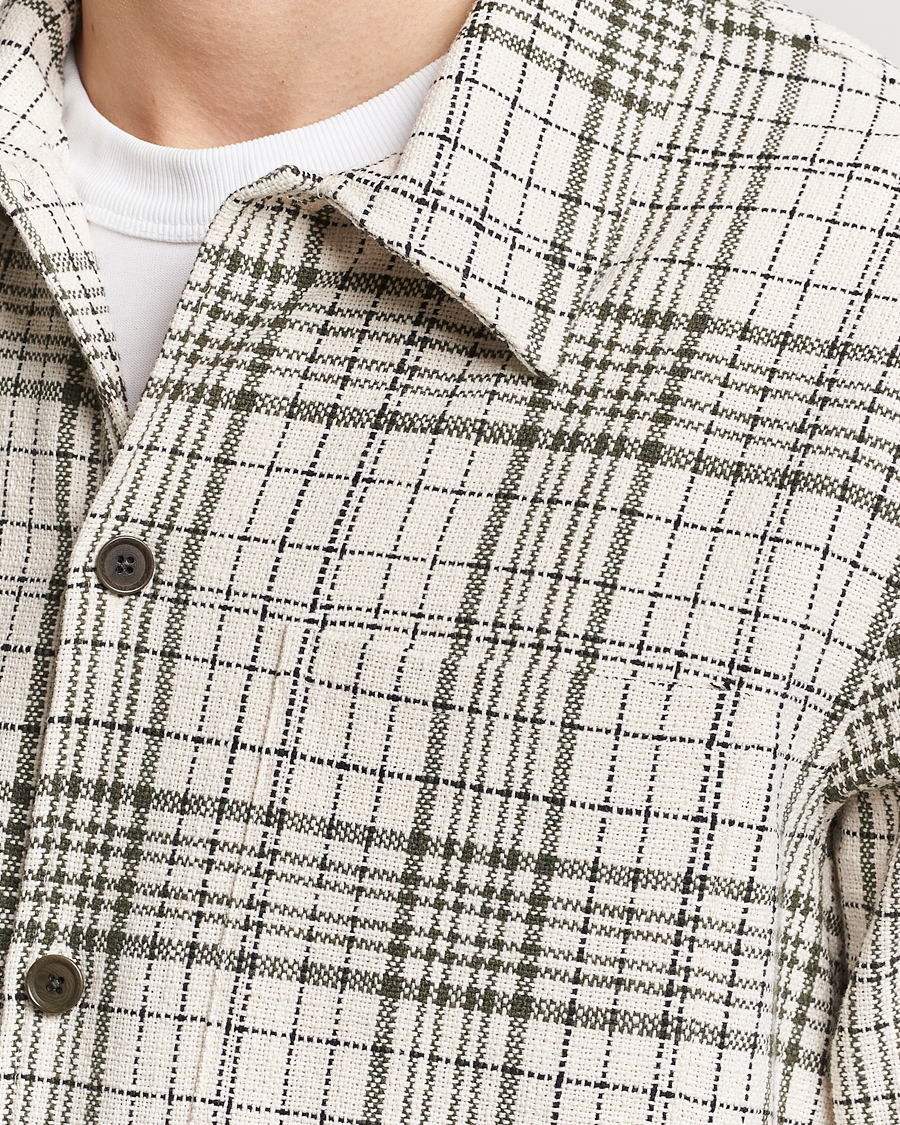 Herren | Hemden | Samsøe Samsøe | Taka Checked Overshirt Dusty Olive/White